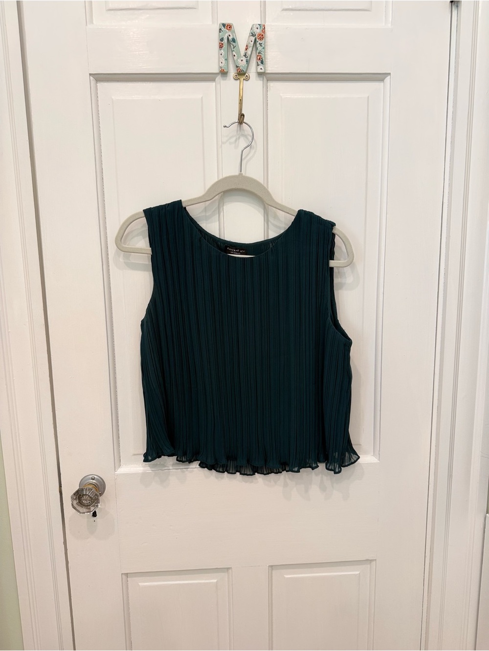 NWOT Current Air Teal Pleated Sleeveless Camisole